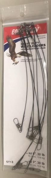 E.CLAW STEEL LEADER ASSORTMENT BRIGHT(8) (4x6' & 4x9')