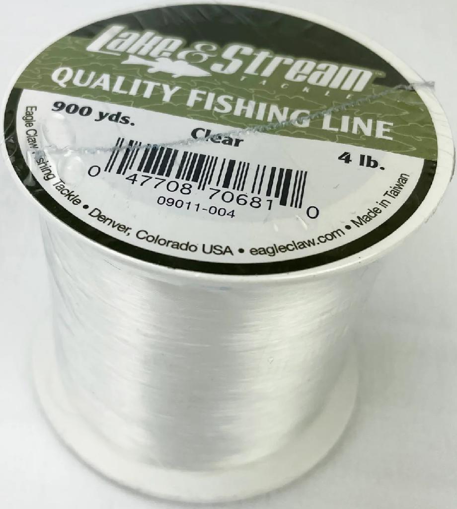 ECLAW LAKE/STREAM MONO LINE CLEAR 4# 900 Yards