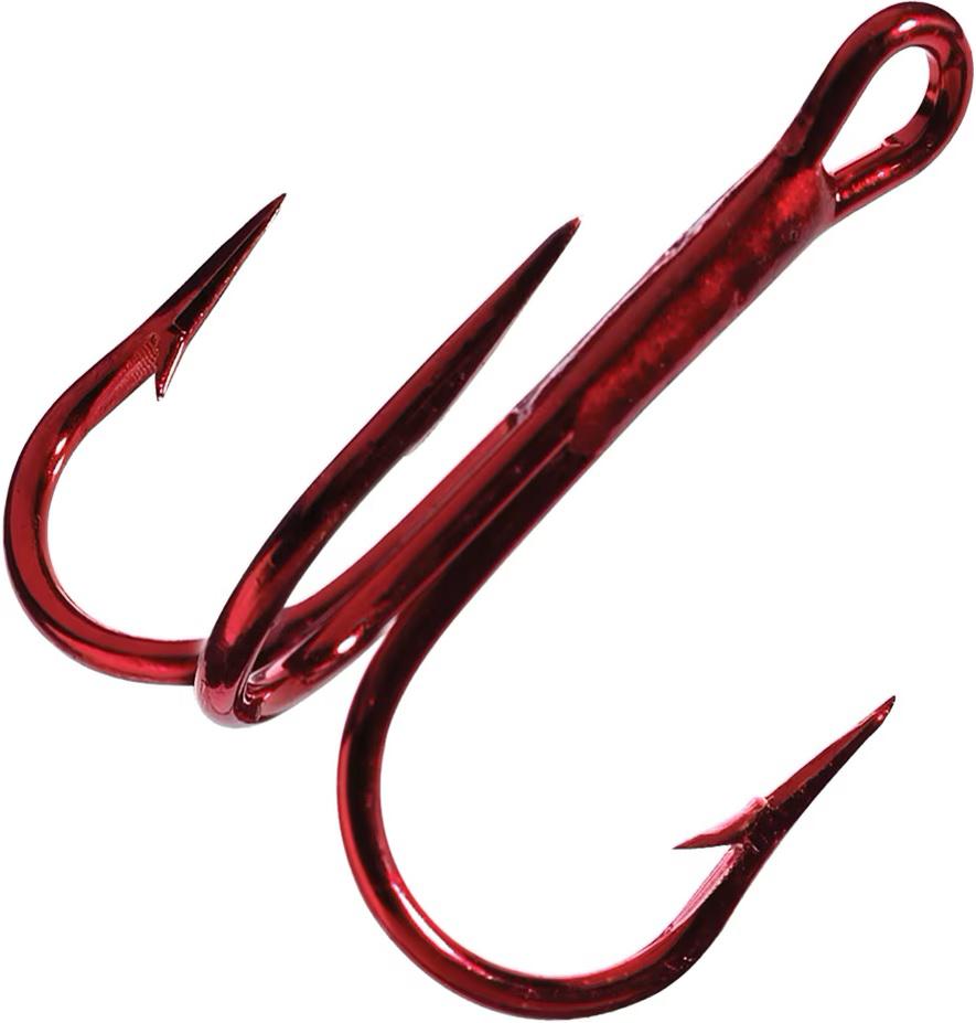 E.CLAW #12 LAZER 3X TREBLE HOOK(20) RED