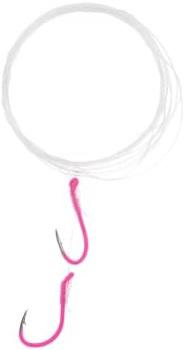 E.CLAW LAZER KOKANEE RIG #4(3) FLOR PINK 36' DOUBLE HOOK