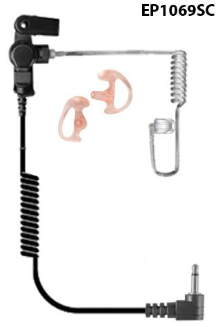 EAR PHONE CLEAR AUDIO TUBE W/6' CABLE 2.5MM CONNECTOR-COILED CABLE - Gunarama