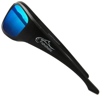 FH BIFOCAL SUNGLASSES X2.5 GL BLK/BLU MR BLK RBR POLARIZED WITH POUCH & HARD CASE