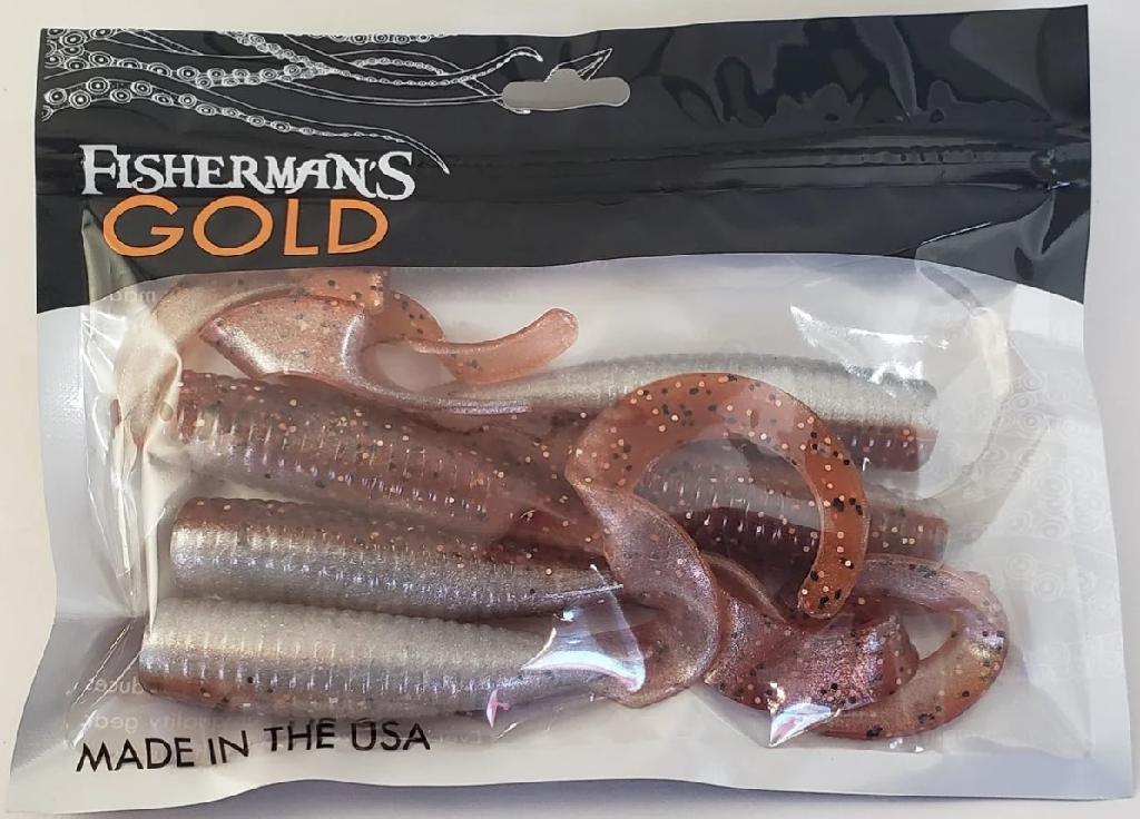 FISHERMAN'S CURLY TAIL GRUB 8' ROOTBEER 5-PACK