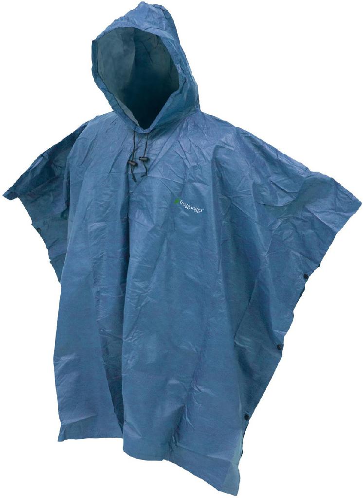 FROGG TOGGS MENS ULTRA-LITE 2 PONCHO W/BAG-BLUE-ONE SIZE FITS MOST