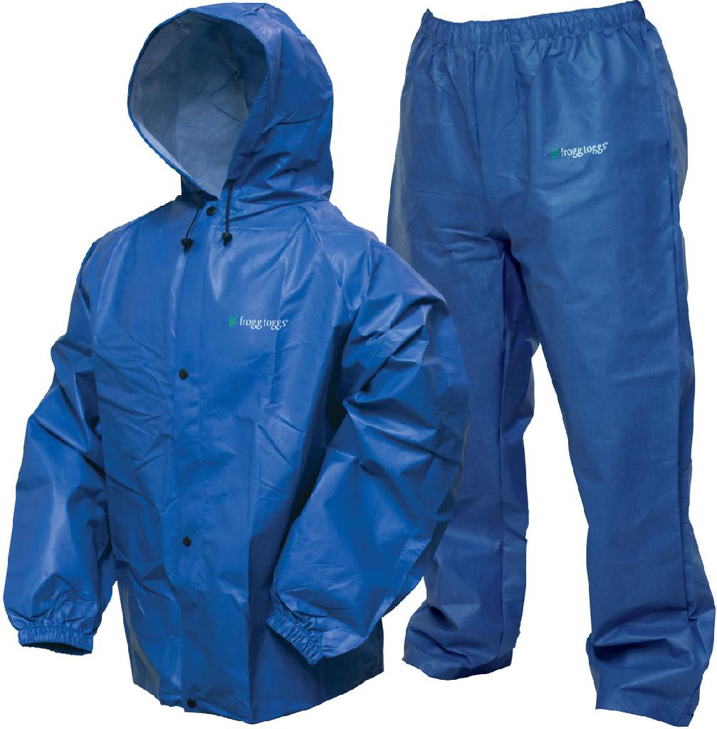 FROGG TOGGS MENS PRO LITE RAIN SUIT W/BAG (JACKET/PANT COMBO) BLUE-XL/2X