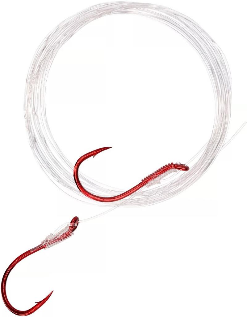 GAMA KOKANEE TWO HOOK SNELL SZ 4(3) RED (72' MONOFILAMENT LEADER)