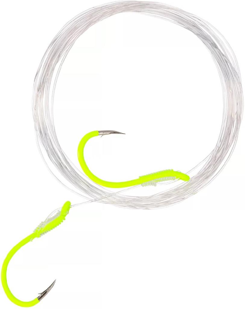 GAMA KOKANEE TWO HOOK SNELL SZ 4(3) CHAR (72' MONOFILAMENT LEADER)