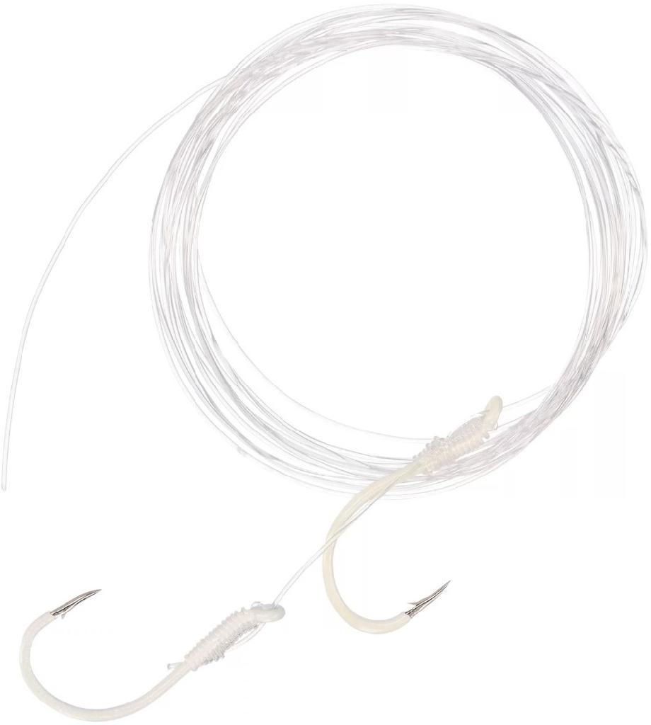 GAMA KOKANEE TWO HOOK SNELL SZ 4(3) GLOW (72' MONOFILAMENT LEADER)