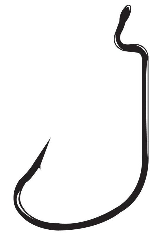 GAMA BLK G-LOCK WORM HOOK (5) 4/0
