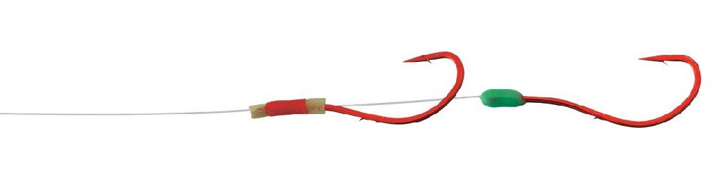 GAMA WALLEYE 2-HOOK ADJ.RIG RED (5) SZ.4