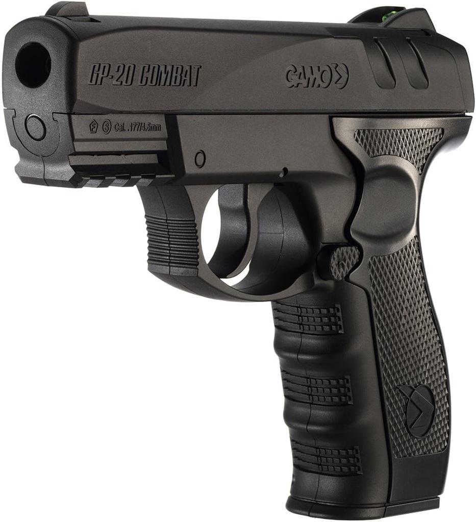 Gamo GP-20Combat .177 BB Pistol Clampack 400 Feet Per Sec 6.5" Bk 20Rd