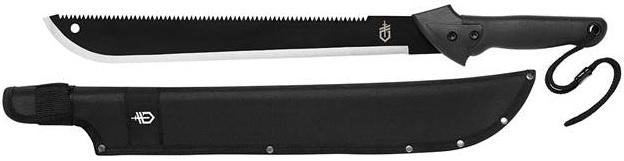 GERBER GATOR MACHETE W/SHEATH (18' BLADE W/SAW EDGE) BLACK