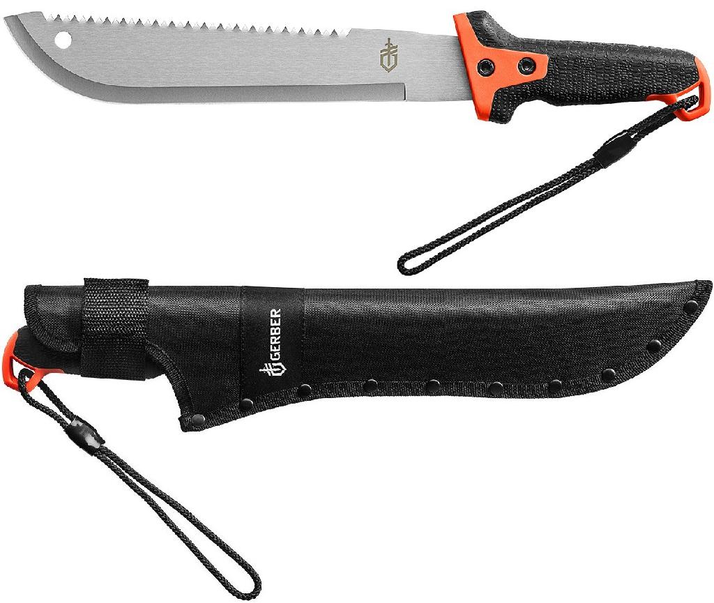 GERBER GATOR COMPACT CLEARPATH MACHETE W/SHEATH-STAINLESS CUTTING/SAW BLADE