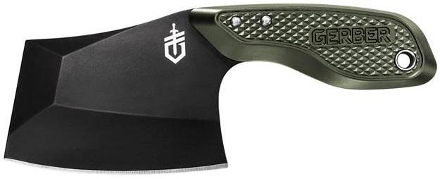 GERBER TRI-TIP MINI CLEAVER KNIFE GREEN/ SATIN BLACK