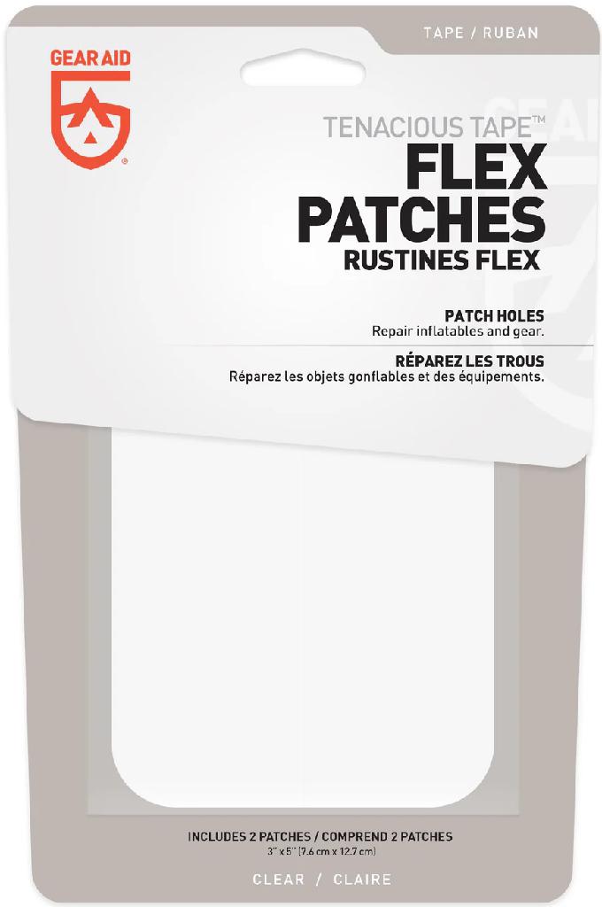 GEAR AID TENACIOUS TAPE FLEX PATCHES CLEAR 3' X 5'