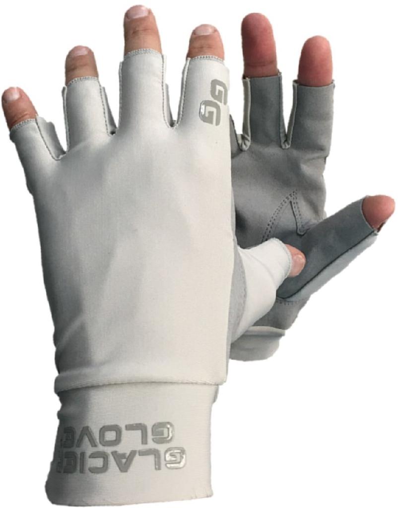 GLACIER ASCENSION BAY SUN GLOVE-M (GRAY) 50+ UPF/FINGERLESS/BREATHABLE/QUICK DRY
