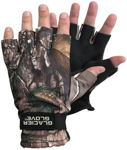 GLACIER ALASKA RIVER FINGERLESS-L (CAMO) WINDPROOF/2MM NEOPRENE-PALM/FLEECE-BACK