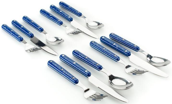 GSI ENAMELWARE  PIONEER CUTLERY SET-12PC (BLUE)