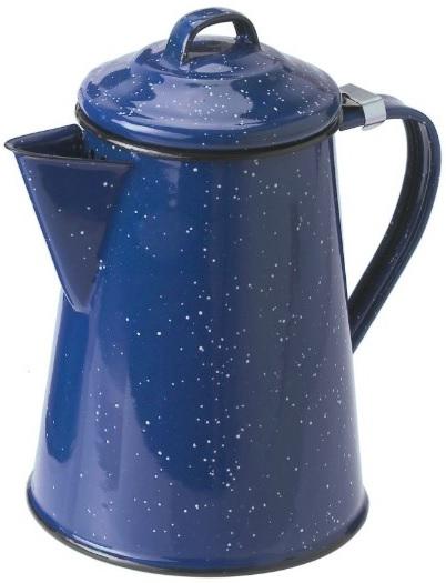 GSI ENAMELWARE 8 CUP COFFEE POT (BLUE)