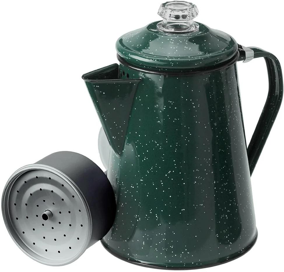 GSI ENAMELWARE 8 CUP COFFEE PERCOLATOR (GREEN)