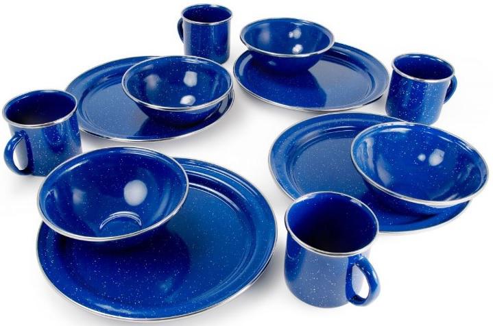 GSI ENAMELWARE  PIONEER TABLE SET-12PC (BLUE)