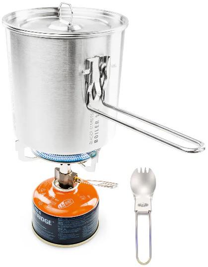 GSI GLACIER STAINLESS EXPLORER SET (CAMP STOVE/1.1L POT & LID/SPORK/BAG