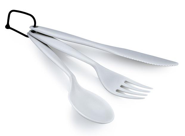 GSI TEKK CUTLERY SET  EGGSHELL COLOR  SPOON  FORK  KNIFE