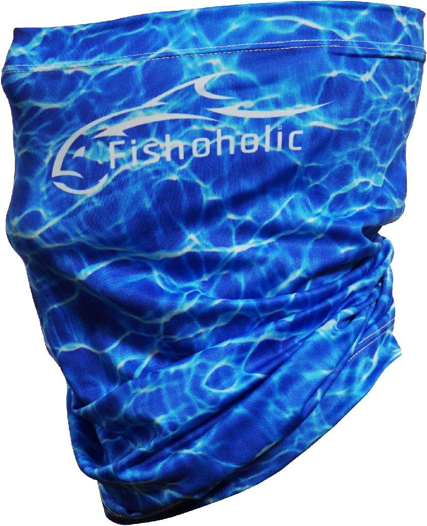 FISHOHOLIC NECK GAITER BLUE H2O CAMO ONE SIZE FITS MOST