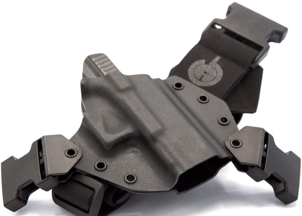 GUNFIGHTERS KENAI CHEST HOLSTER-GLOCK 17/22/31 (BLACK/BLACK) RH