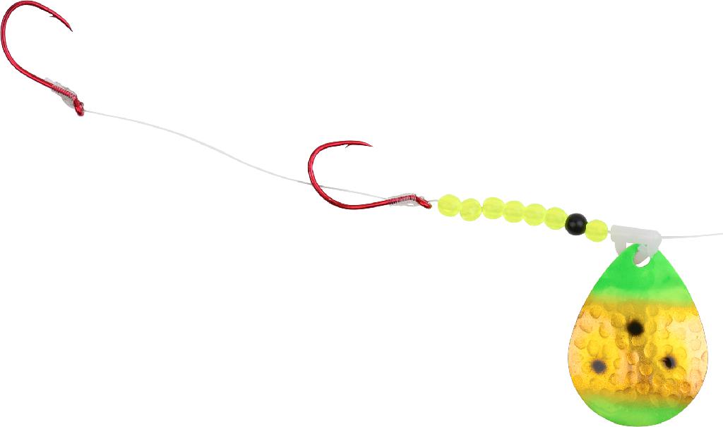 HILD #5HAMMERTIME WALLEYE SPIN LIME/CHAR (Copper Back)