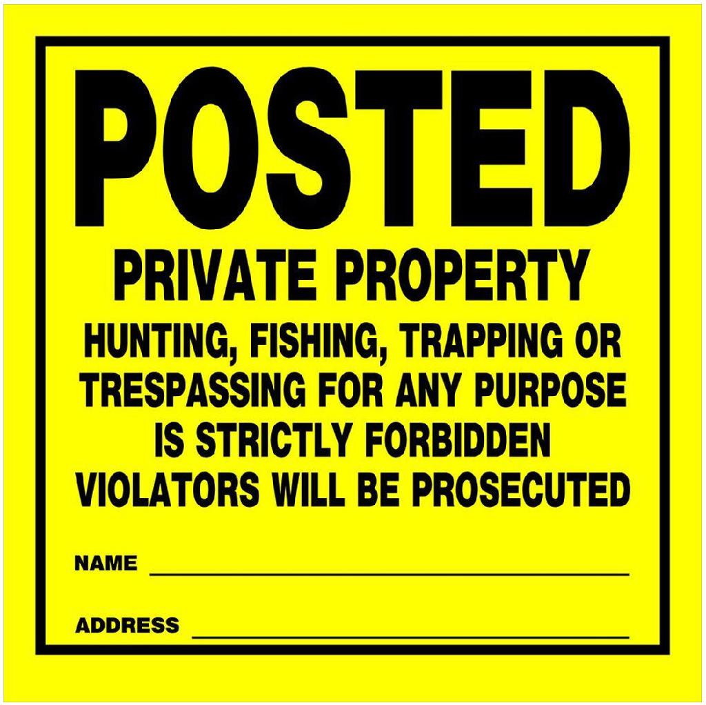HME POSTED PRIVATE PROPERTY SIGN-12 PACK