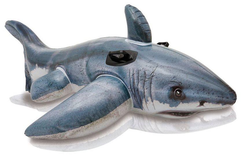 INTEX GREAT WHITE SHARK RIDE-ON  61'X41'