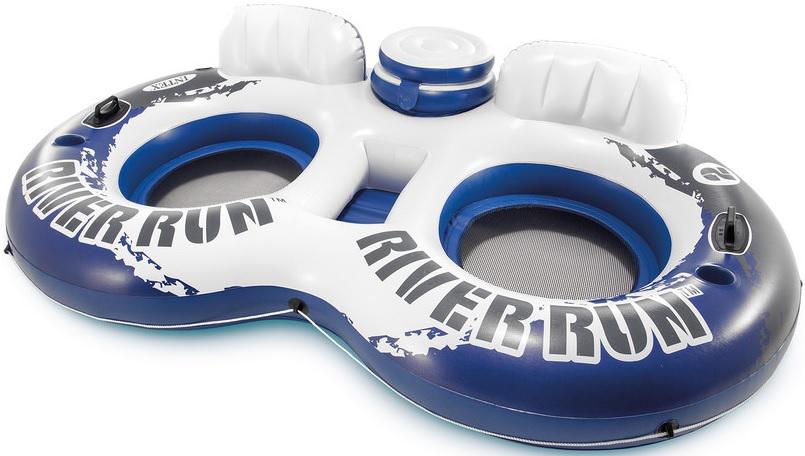 INTEX RIVER RUN 2 W/ICE COOLER BLUE (TWO TUBES TOGETHER W/COOLER IN CENTER)