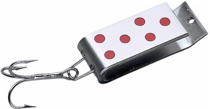 JAKES SPIN-A-LURE 1/4 CHROME/RED-DOT