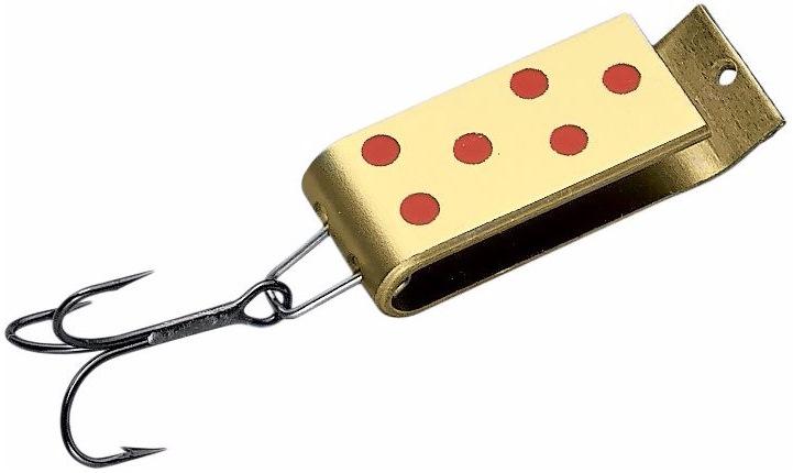 JAKES SPIN-A-LURE 1/4 BRASS/RED-DOT