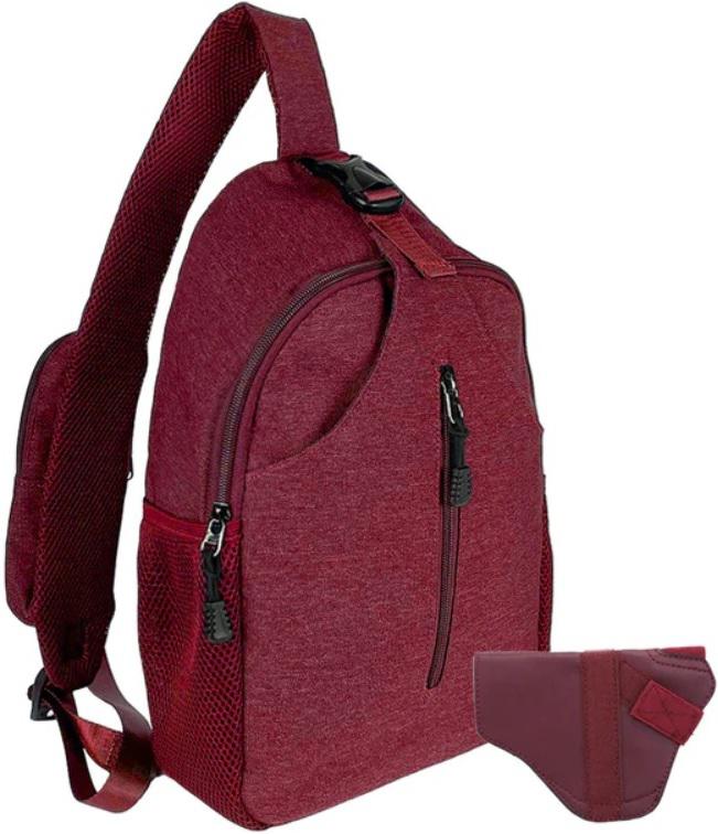 JESSIE JAMES KYLE MINIMALIST SLING SHOULDER CONCEALED BACKPACK (RED)