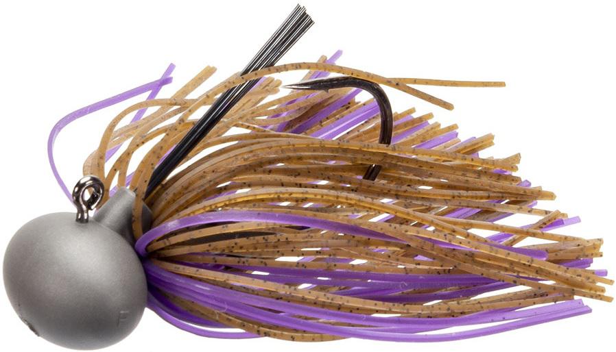 KEITECH TUNGSTEN M2 FOOTBALL JIG 1/2OZ BROWN & PURPLE