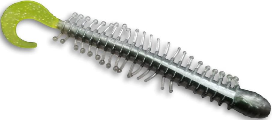 KALIN 4' TICKLE WORM(8) TENN SHAD/CHAR