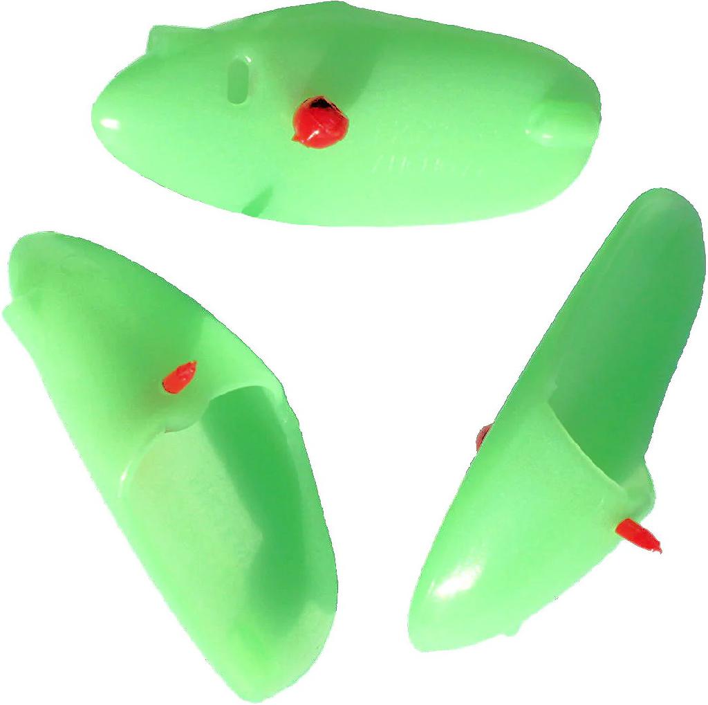 KRIP ANCHOVY PLASTIC HEADS (3)  GLO/GRN