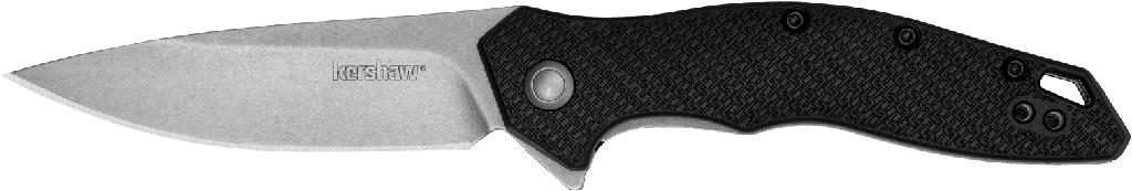 KERSHAW SHORELINE KNIFE PLAIN EDGE ASSISTED OPEN-BLACK *HANGABLE*