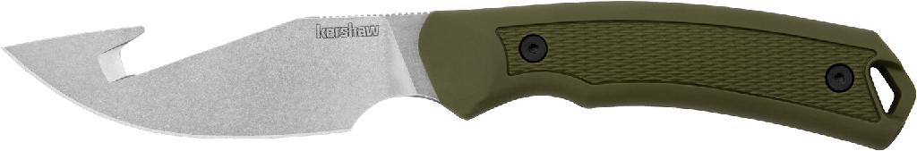 KERSHAW DESCHUTES SKINNER W/GUT HOOK KNIFE FIXED BLADE W/SHEATH-OLIVE *BOX*