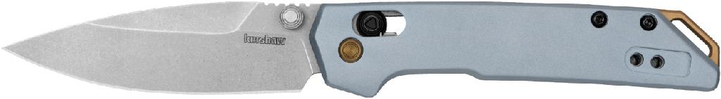 KERSHAW MINI IRIDIUM KNIFE PLAIN EDGE MANUAL OPEN-ICE BLUE *HANGABLE*