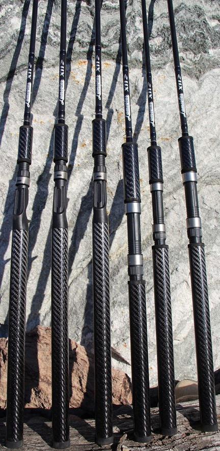 L/GLAS LX86HSGH SAL/SH SPIN ROD 8'6'H X-11 SERIES 12-25#LINE 2PC GRAPH HANDLE