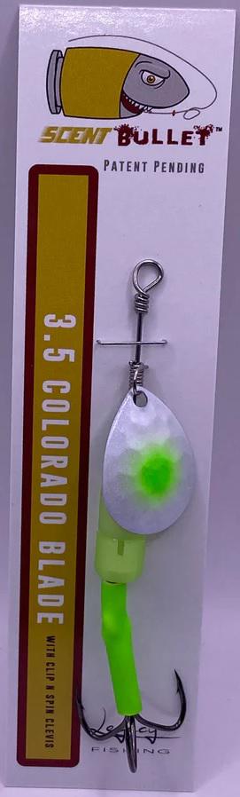 LGCY SCENT BULLET SPINNER PEARL GRN DOT