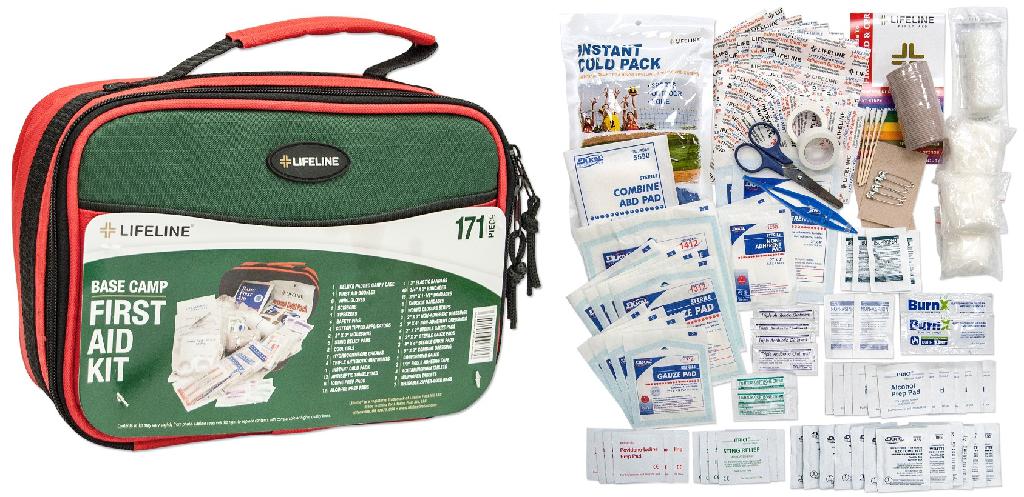 LIFELINE FIRST AID KIT  171 PC (BASE CAMP & TRAVEL KIT)