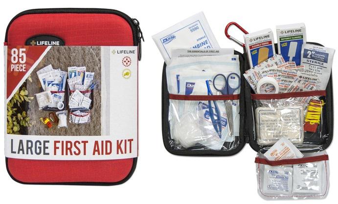 LIFELINE LARGE HARD-SHELL FOAM FIRST AID KIT (85PC)