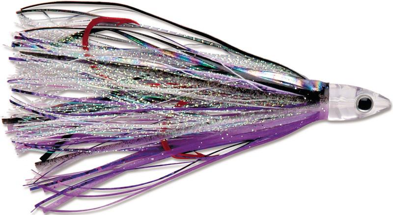 L/J JENSEN FLASH FLY RIG GLW PURPLE HAZE 48' LEADER 12# TEST W/#2 VMC HOOKS