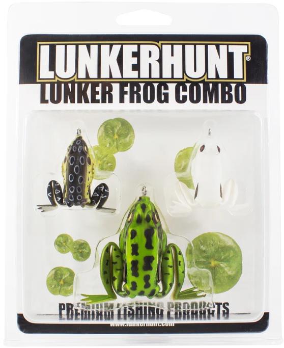 LUNKERHUNT LUNKER FROG COMBO ASSORTED 2.25'& 1/2OZ (1-LUNKER 2-POCKET)