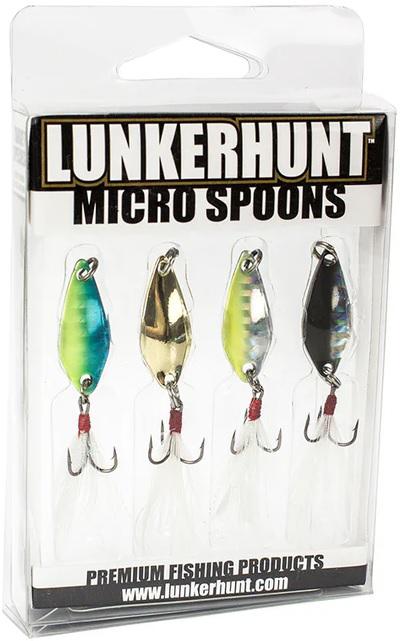 LUNKERHUNT MICRO SPOON KIT 1/8OZ 4PACK (FEEDING PATTERN) - Gunarama