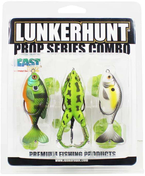 LUNKERHUNT PROP SERIES COMBO ASSORTED (PROP FROG SUNFISH PROFISH SHAD)